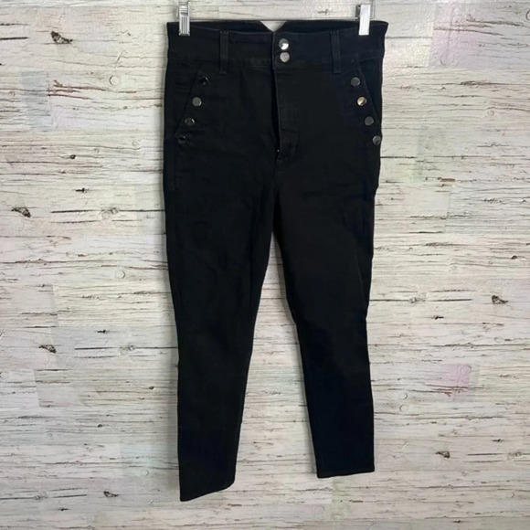 Joe's Jeans Flawless The Georgia High Rise Button Skinny black size 29 - Picture 1 of 9